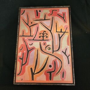 Abstract Art Print with Black Frame